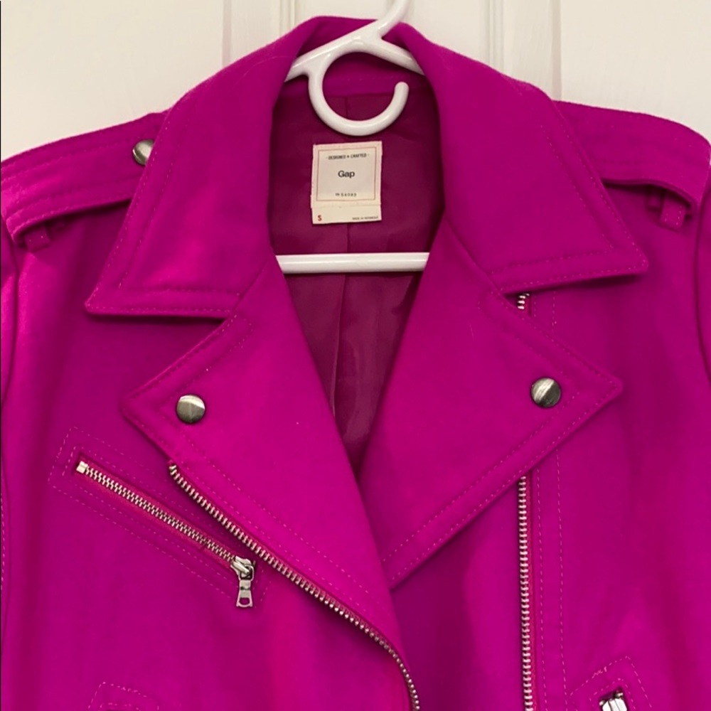 Fuchsia wool jacket - Picture 3 of 5